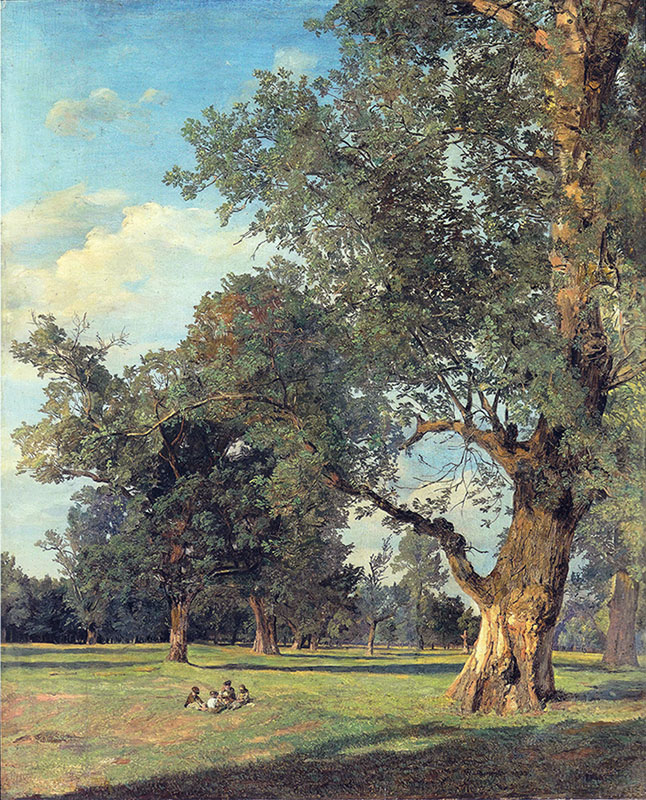 Trees in the Prater with Seated Figures